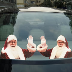 Christmas 3D Santa Claus Car Rear Window Sticker Decor
