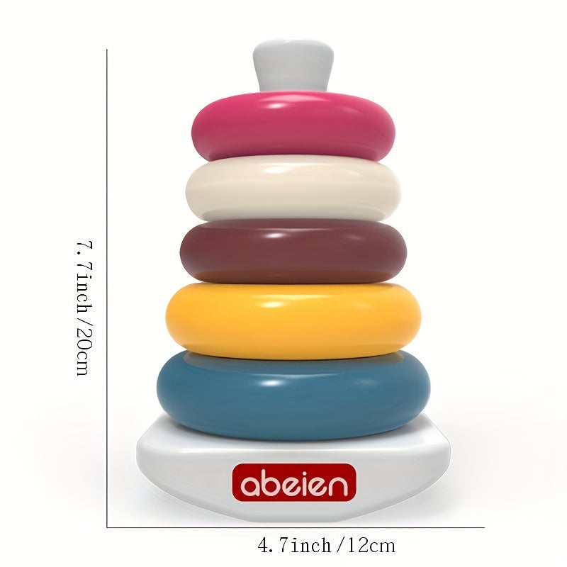 5Pcs Colourful Rings Baby Stacking Circle Stacking Toys
