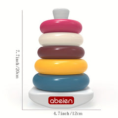 5Pcs Colourful Rings Baby Stacking Circle Stacking Toys