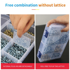 Adjustable Plastic Storage Box for Small Components & Jewelry Tools