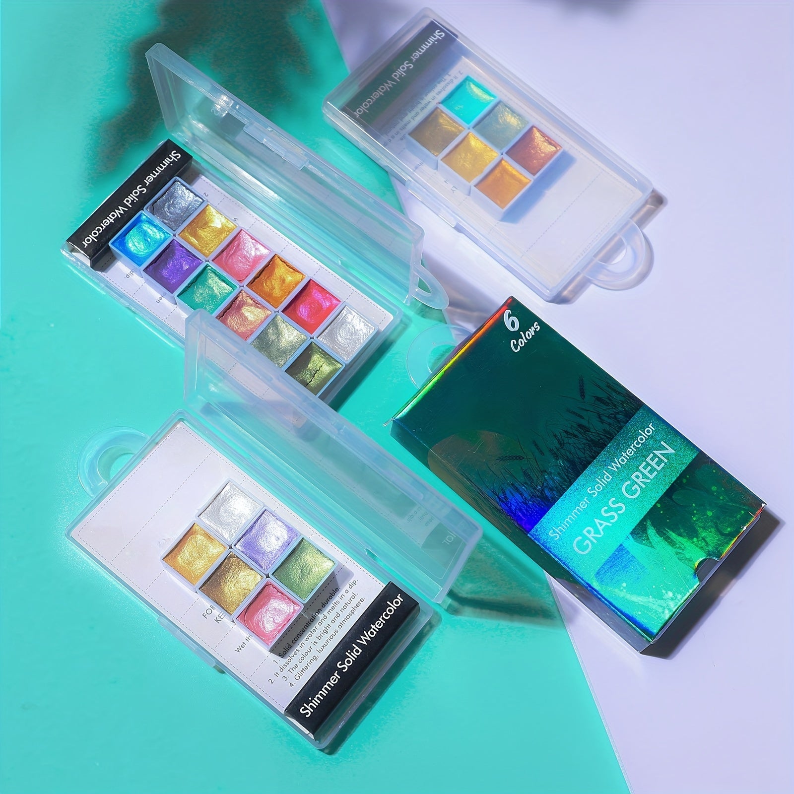 Metallic Nail Watercolor Paint Set for Macaron Designs