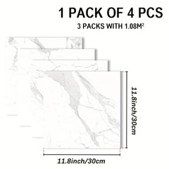Marble Pattern Floor Stickers Set - Waterproof & Non-slip