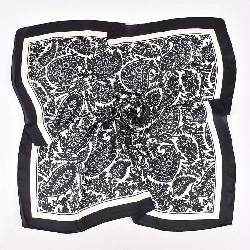 Classic Paisley Print Bandana Vintage Square Scarf Woman Necke...