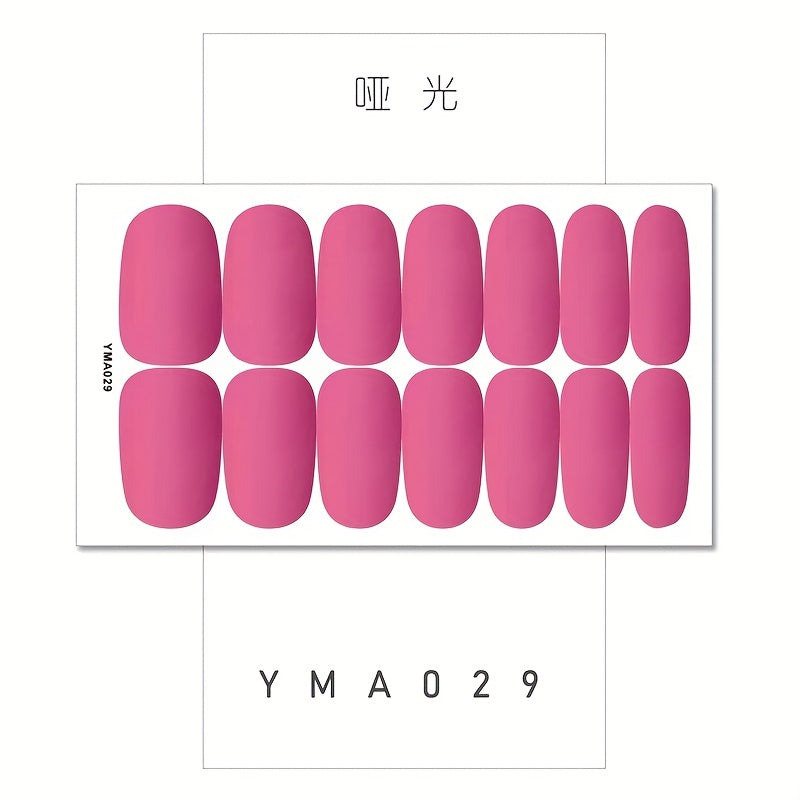 Retro Nail Polish Strips Self-Adhesive Gel Nail Wraps
