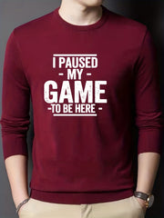 Men's knitted sweater, crew neck pullover for fall winter