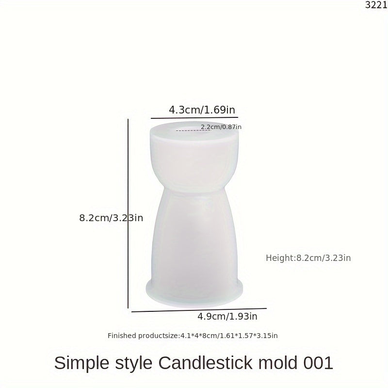 Geometric Candle Holder Silicone Mold DIY Crystal Epoxy Resin Candlestick