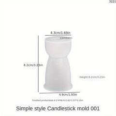 Geometric Candle Holder Silicone Mold DIY Crystal Epoxy Resin Candlestick