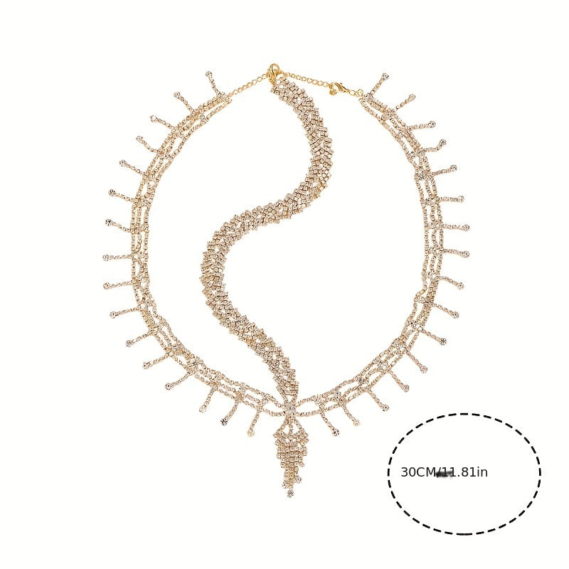 Rhinestone Tassel Pendant Bride Headband Hair Accessories