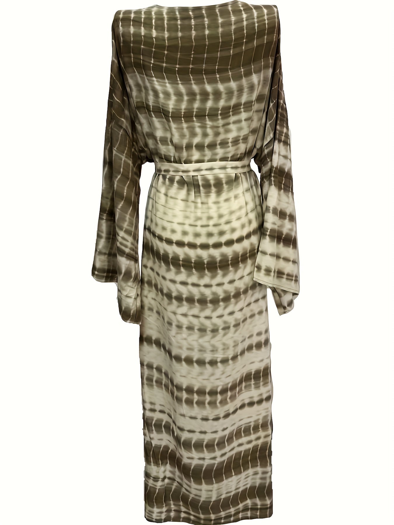  Tie Dye Striped Kimono Cover Up