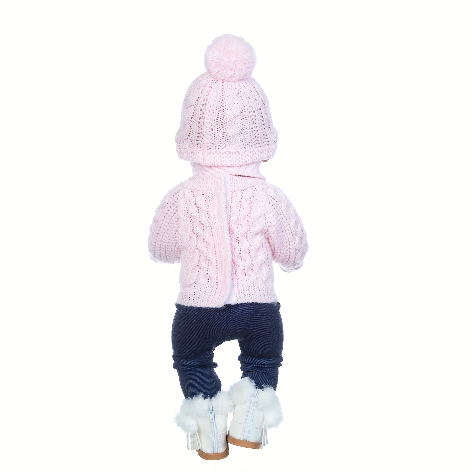 5pc Light Pink Knitted Doll Clothes for 18" Dolls - Kids' Favorite Gift