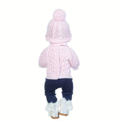 5pc Light Pink Knitted Doll Clothes for 18" Dolls - Kids' Favorite Gift