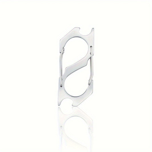 S-type Carabiner Bottle Opener Key Chain Hook for Outdoor Camping