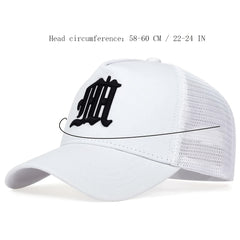 Men's Street Square Baseball Mesh Cap Black