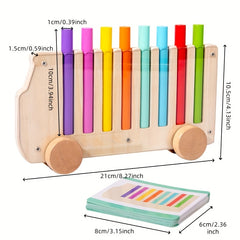 Wooden Toy Sorting Bus - Color and Logic Learning