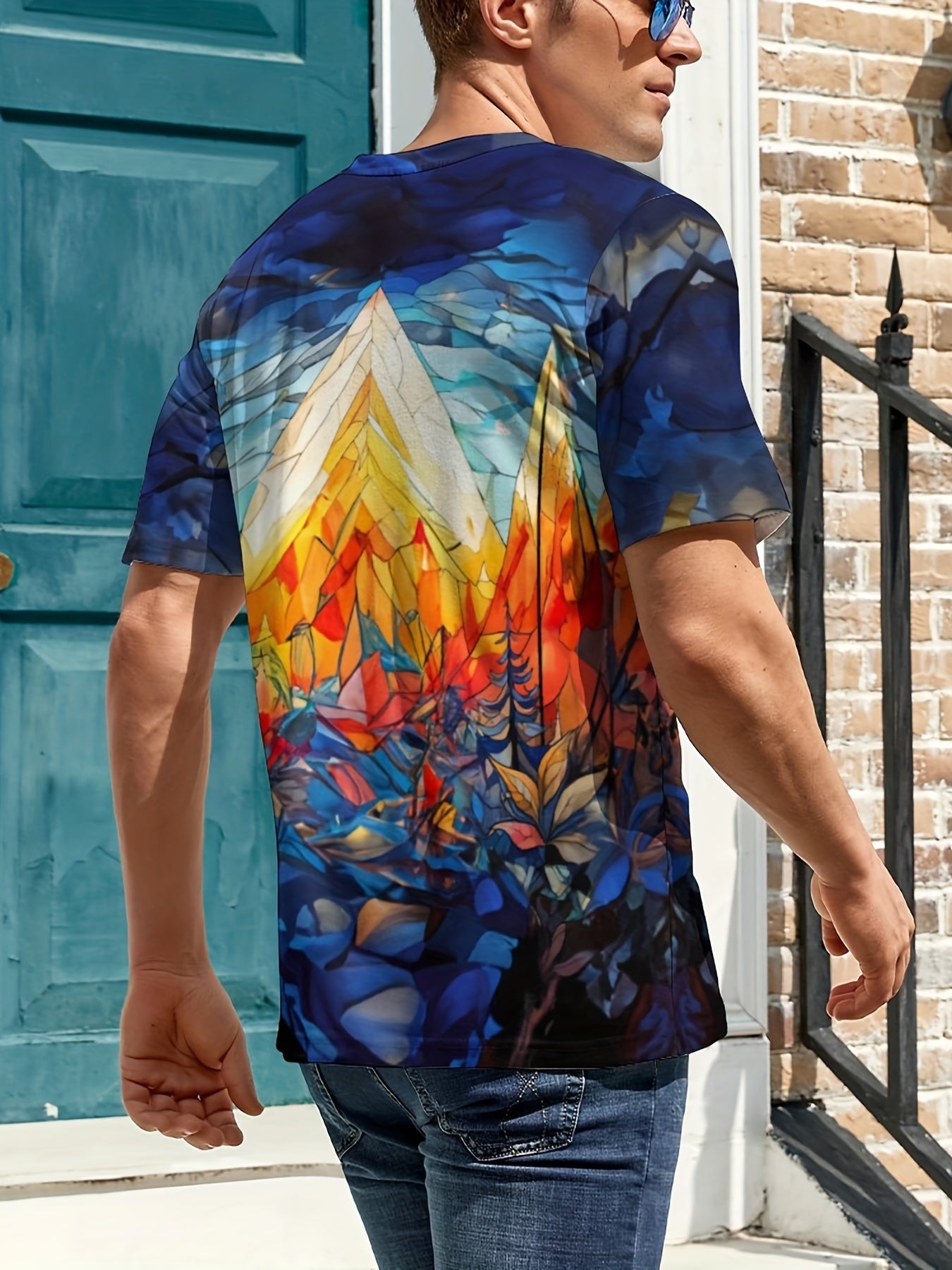 Men's Deer Graphic T-shirt Outdoor 3D Print Tee