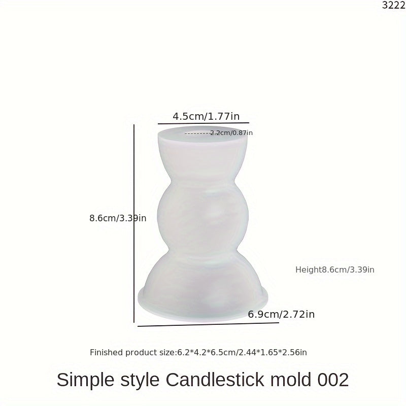 Geometric Candle Holder Silicone Mold DIY Crystal Epoxy Resin Candlestick