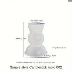 Geometric Candle Holder Silicone Mold DIY Crystal Epoxy Resin Candlestick