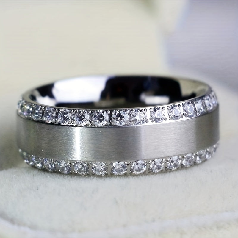 Couples Rings Set Stainless Steel Wedding Engagement Rings