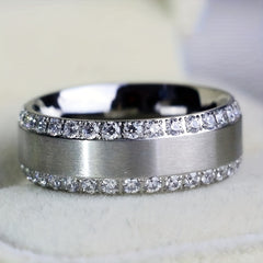 Couples Rings Set Stainless Steel Wedding Engagement Rings