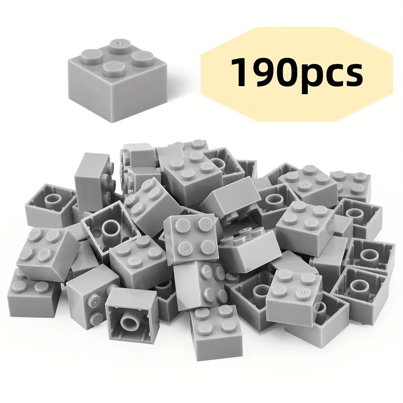190pcs 2X2 High Brick Small Particle Building Blocks