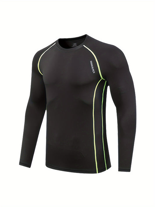 Boys Long Sleeve Sports Top Quick Drying Basketball Football Fitness Training