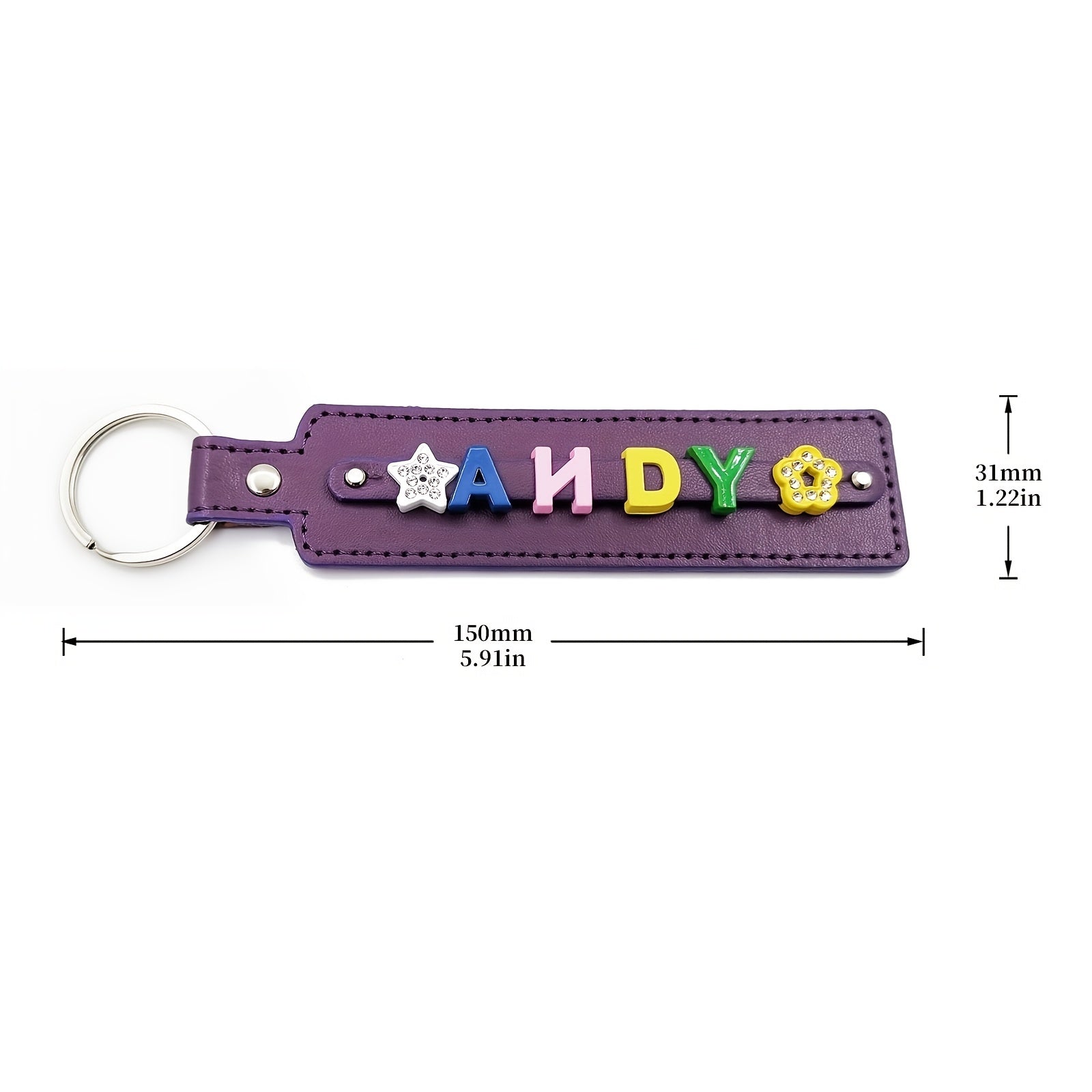 Personalized Purple Pet Memorial Keychain - Up to 8 Letters