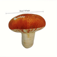 Realistic Mushroom Plush Doll Soft Orange & Stuffed Animal with Brown Gills