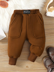 Baby's Casual Pants with Pockets Kid's Trousers Leggings