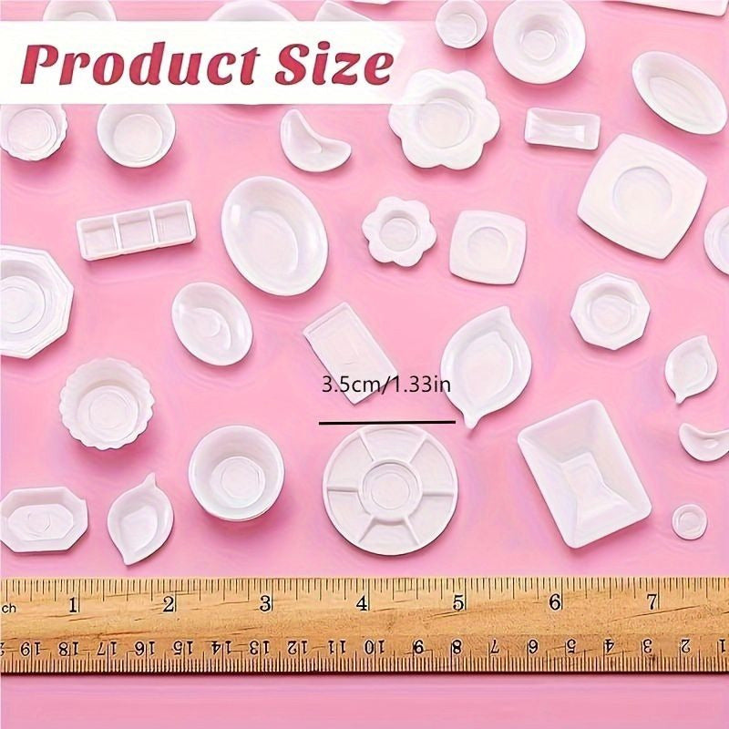 DIY Food Play Small Plate 1 12 Doll House Kitchen Tableware Model Accessories