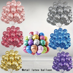 20pcs Thick Metal Latex Balloons for Parties and Decor