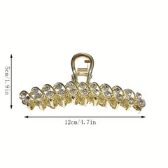 Rhinestone Hair Claw Nonslip Ponytail Holder for Women