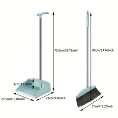 Household Broom And Dustpan Set Stainless Steel Handle Creative Dustpan