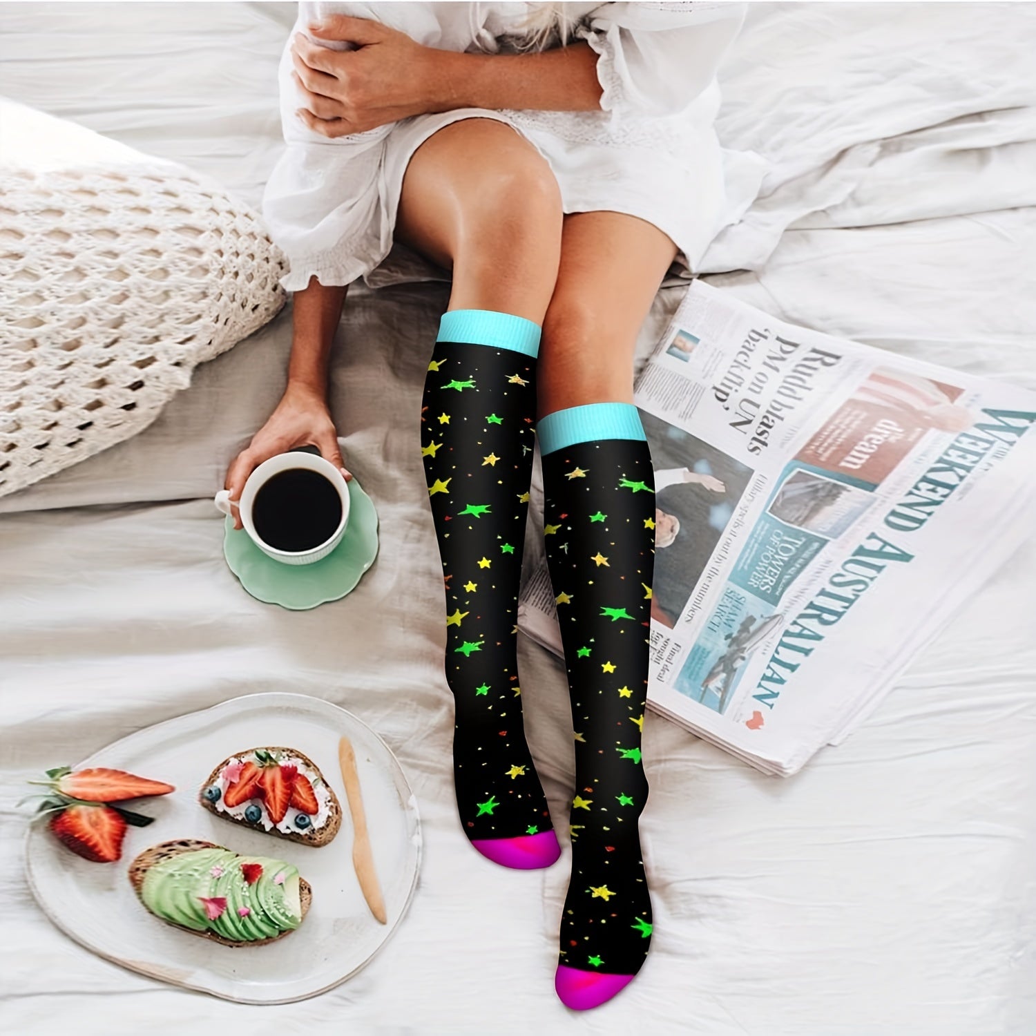 Compression Socks For Men And Women - Knee High Stocking For Sports