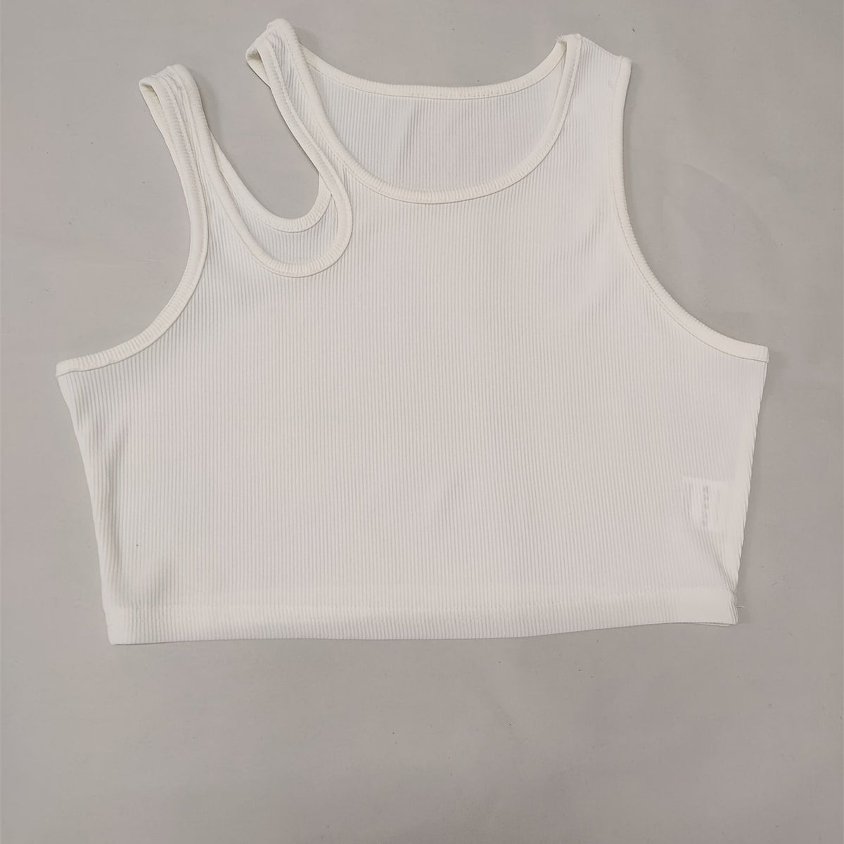 Sexy Sleeveless Tank Top Asymmetrical Neck for Summer