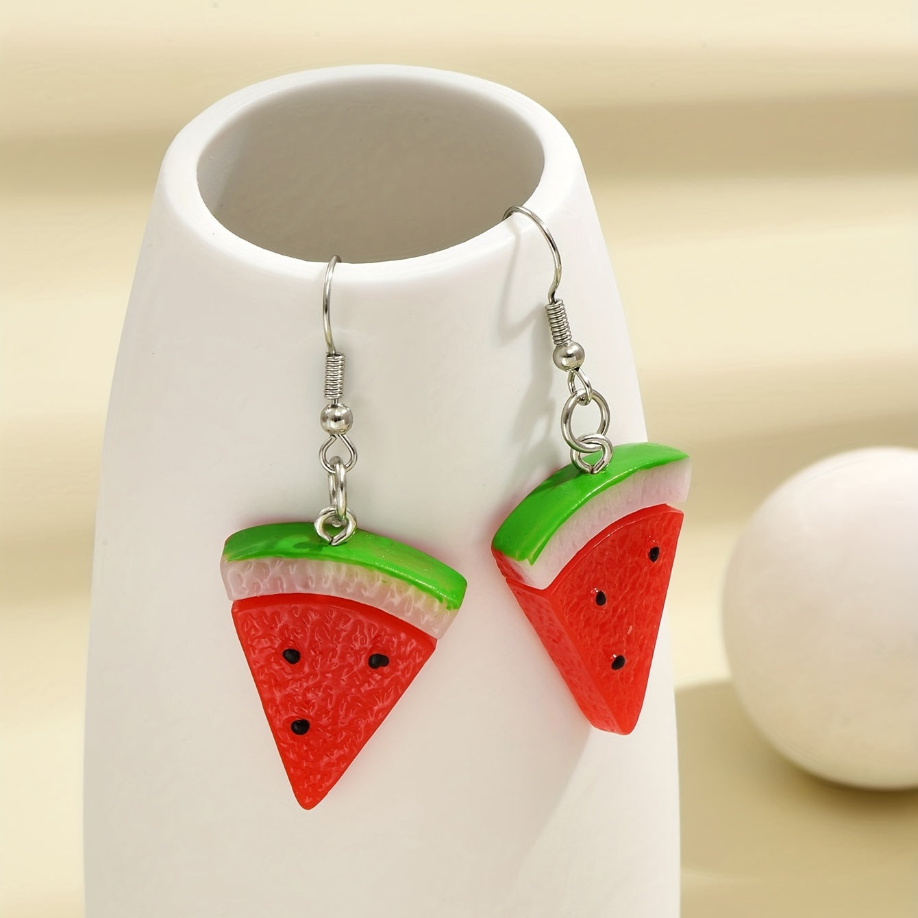 Summer Watermelon Dangle Earrings for Women