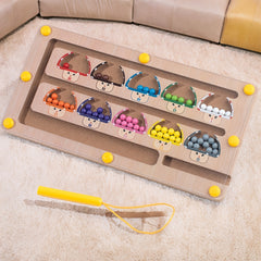 Magnetic Wooden Maze Control Pen Training Recognition Number Recognition Puzzle