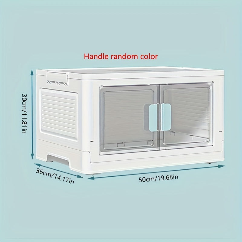 Folding Storage Box Single Double-sided Door Storage Box Transparent
