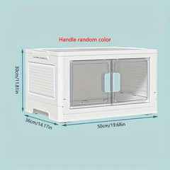 Folding Storage Box Single Double-sided Door Storage Box Transparent