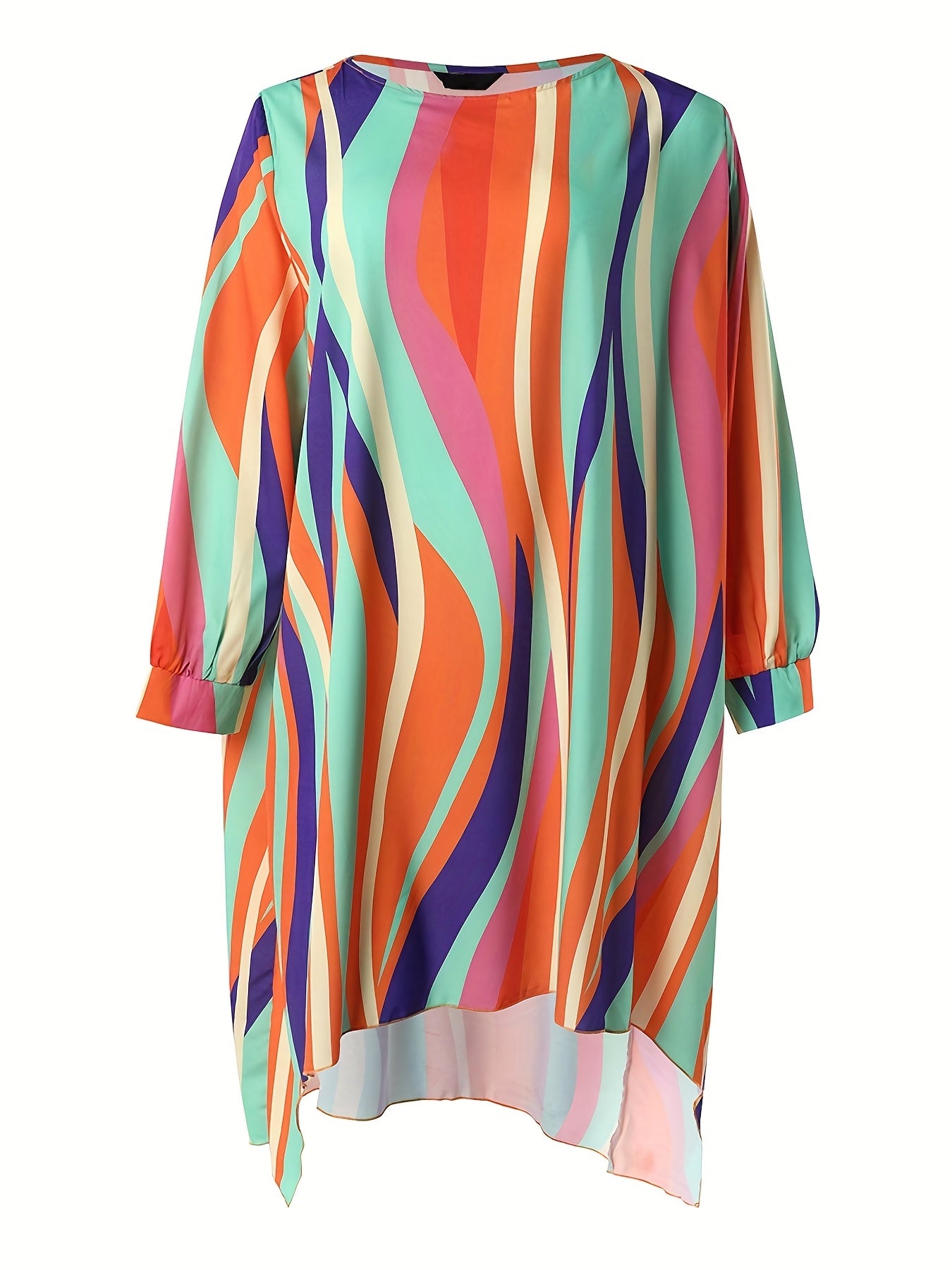  Multicolor Maxi Dress Loose Fit