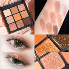 Earth Tone Glitter & Shimmer & Matte Eyeshadow Palette