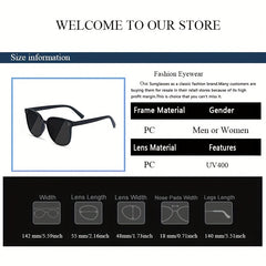 Square Sunglasses Rivet Decor Glasses UV400