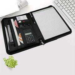 PU Leather Office Supplies Zipper Folder 33x53x25cm