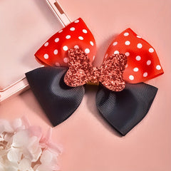 Cute Ribbon Polka Dot Bow Hair Clips for Girls