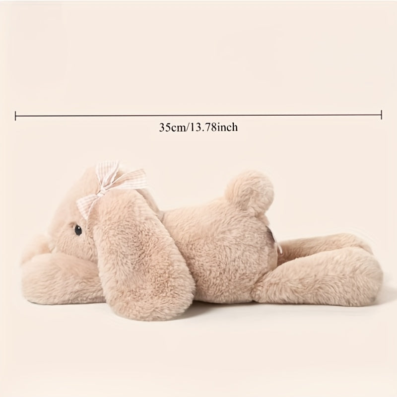 Adorable Stuffed Rabbit Toy with Bow - 35cm Plush Doll