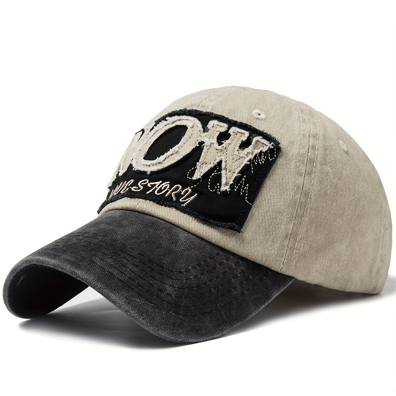 Vintage Embroidered Baseball Cap Unisex Cotton Sun Hat