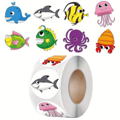 500pcs Animal Card Stickers Self-adhesive Decorative Labels