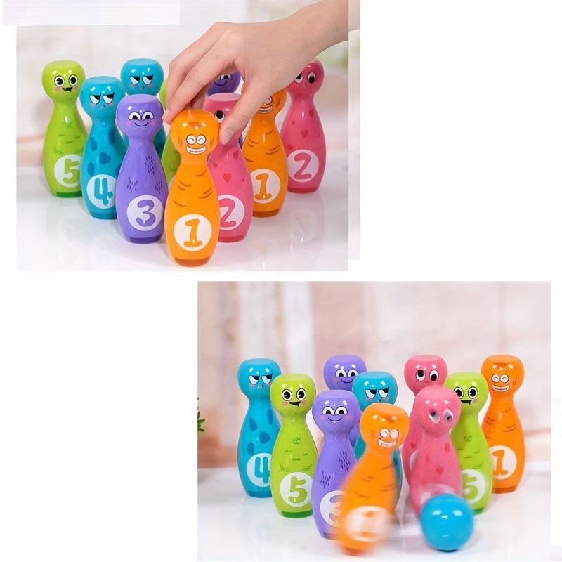 Kids Bowling Toy Set Mini Interactive Game Prop Fun Gift