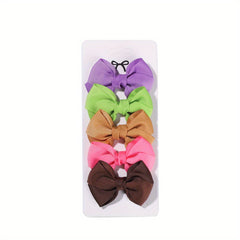 5pcs Bow Hair Clips for Baby Girls