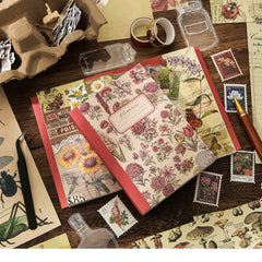Vintage Flowers Scrapbooking Supplies Kit