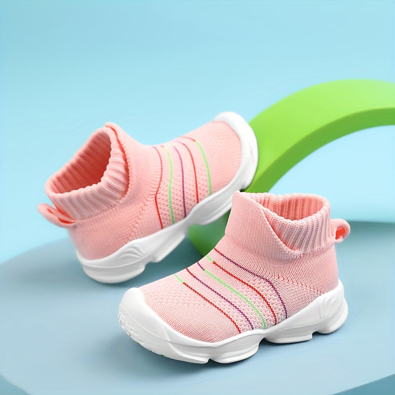 Kids Slip On Sock Shoes Woven Knit Sneakers